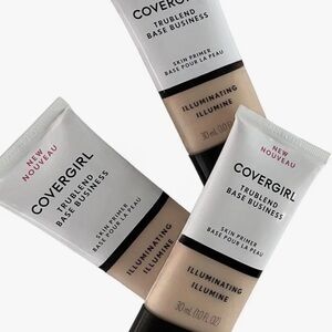 3 NEW Covergirl TruBlend Base Business Skin Primer Illuminating 1oz Base Makeup.